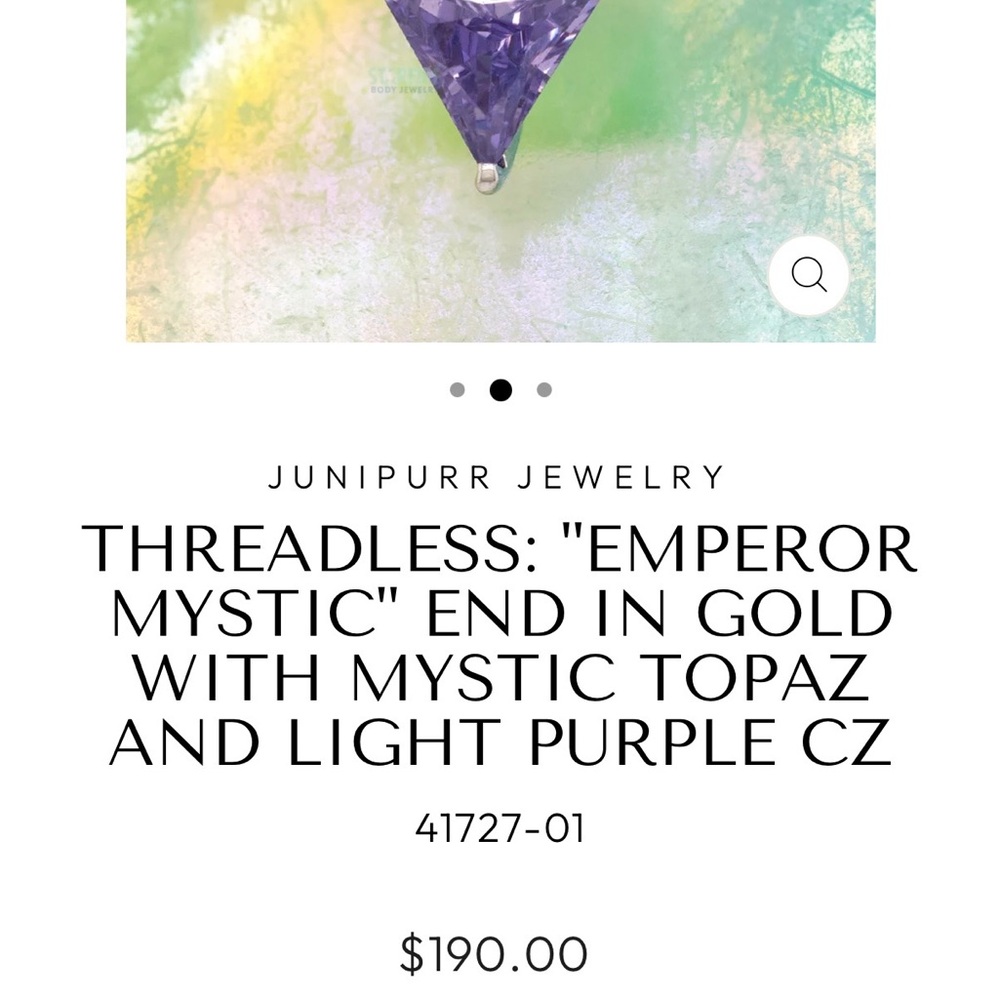 Junipurr Threadless Ends In Solid Gold - image 3